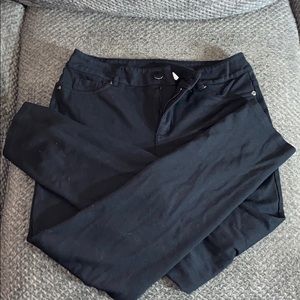 Straight leg black dress pants